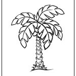palm tree coloring pages free printable