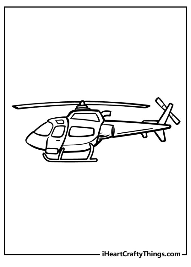 Helicopter Coloring Pages (100% Free Printables)