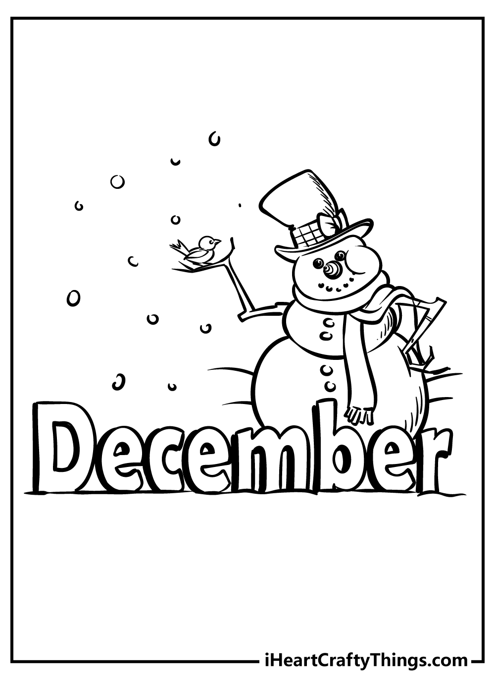 December Coloring Pages for kids free download