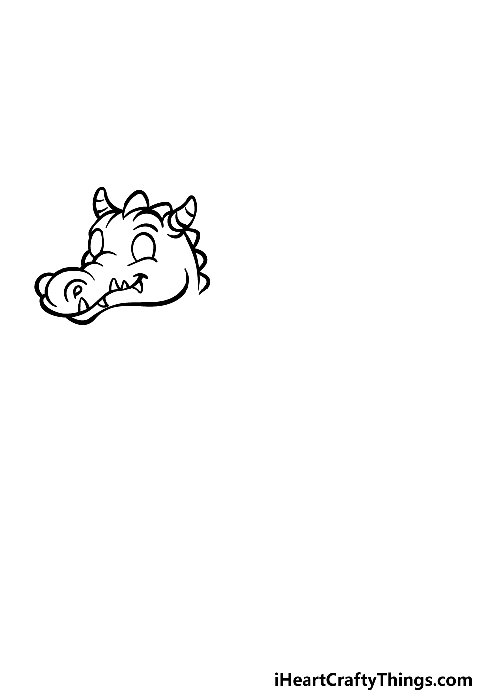 how to draw a cartoon dragon step 1