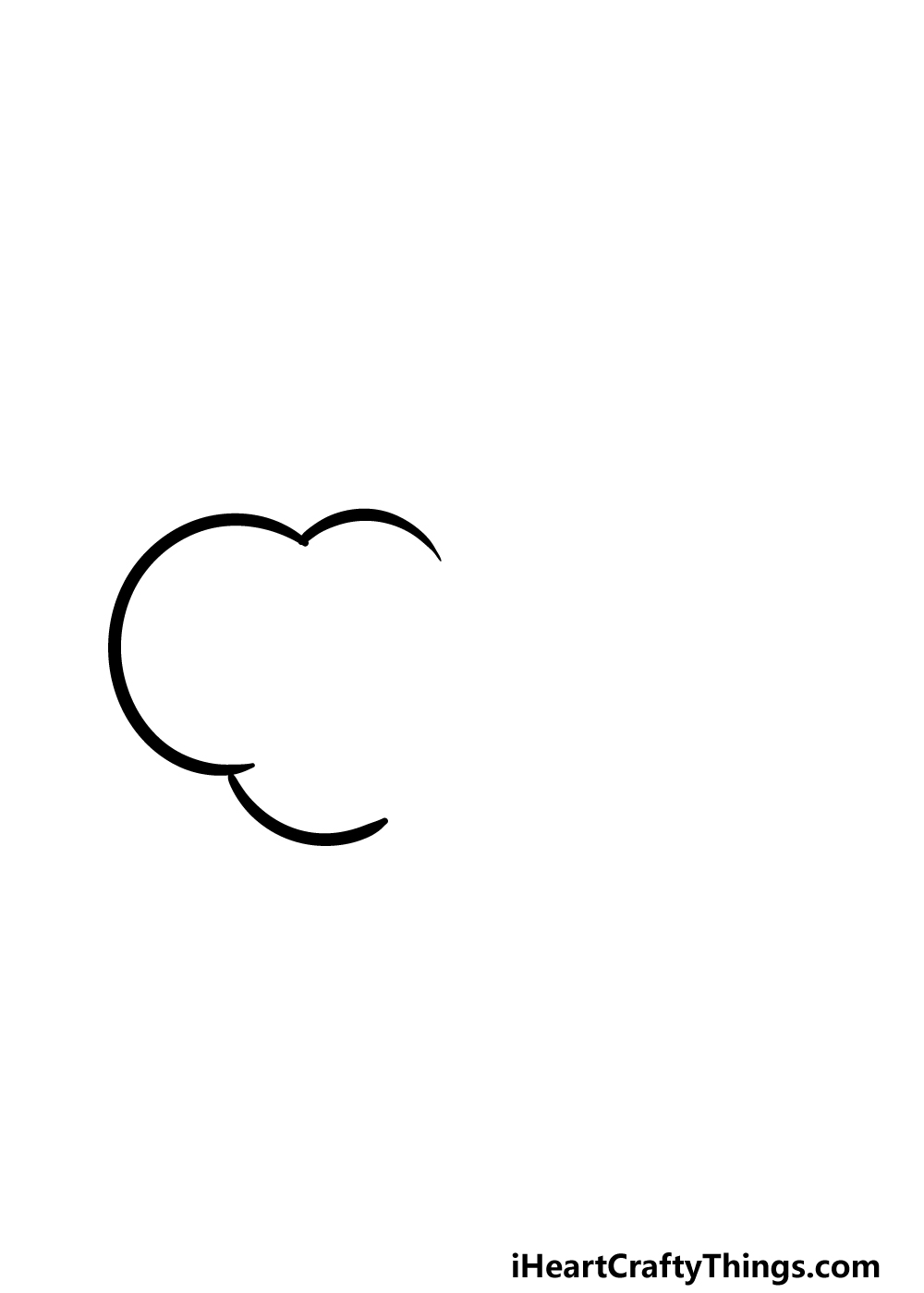 How to Draw A Cartoon cloud step 1