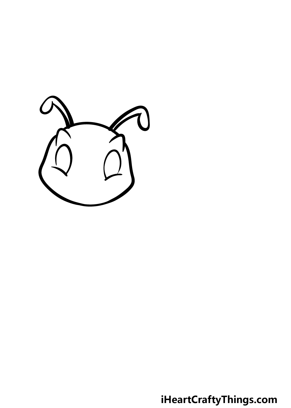 how to draw a cartoon caterpillar step 1