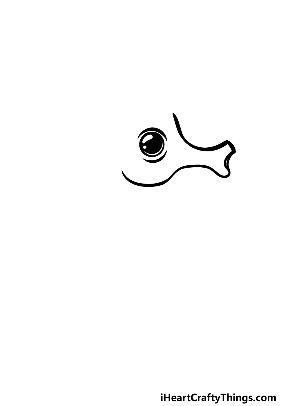 how to draw a cartoon seahorse step 1
