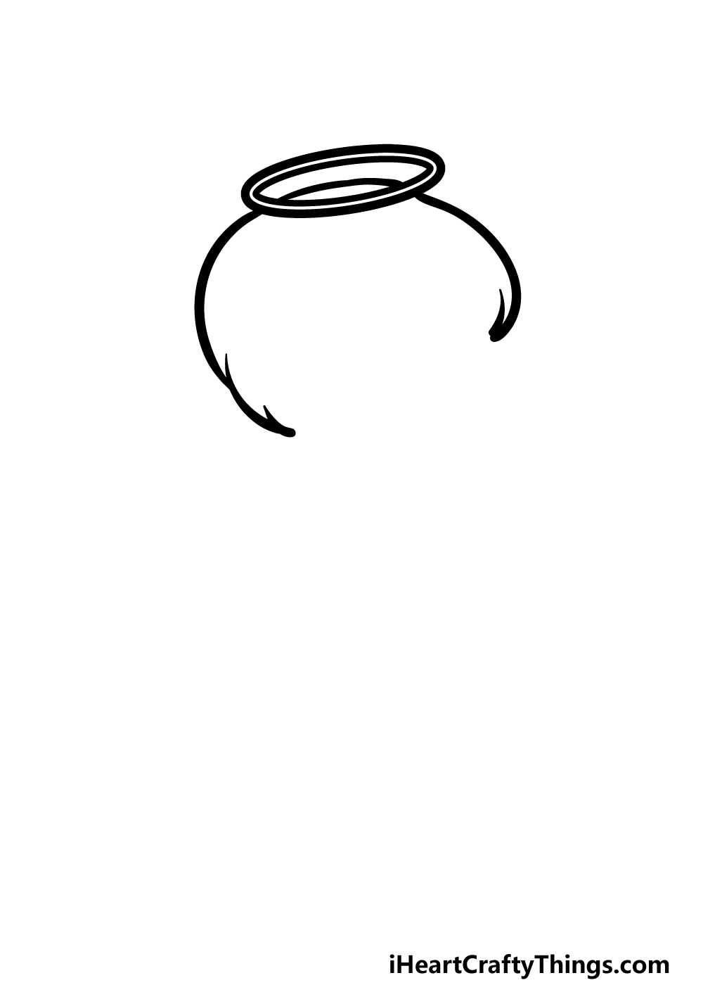 how to draw a cartoon angel step 1
