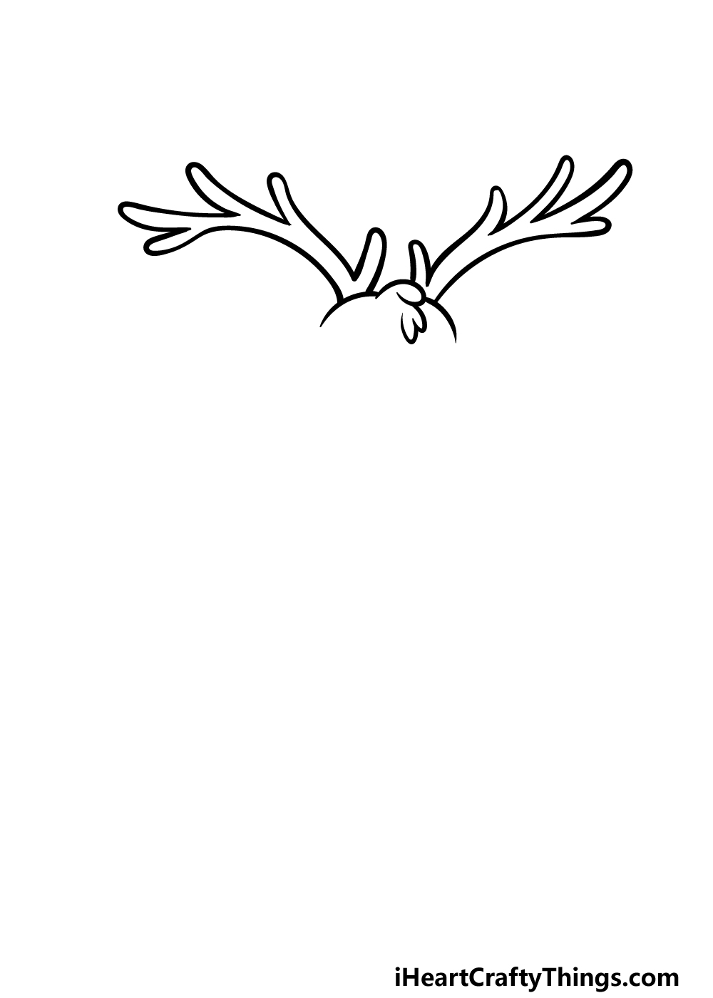 how to draw a cartoon deer step 1