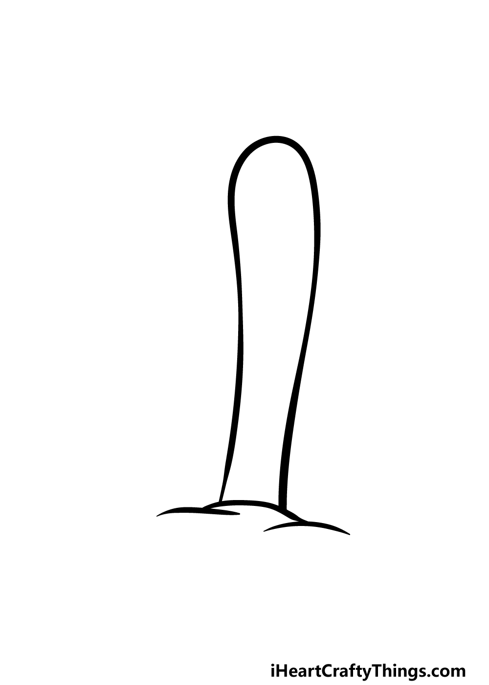how to draw a cartoon cactus step 1