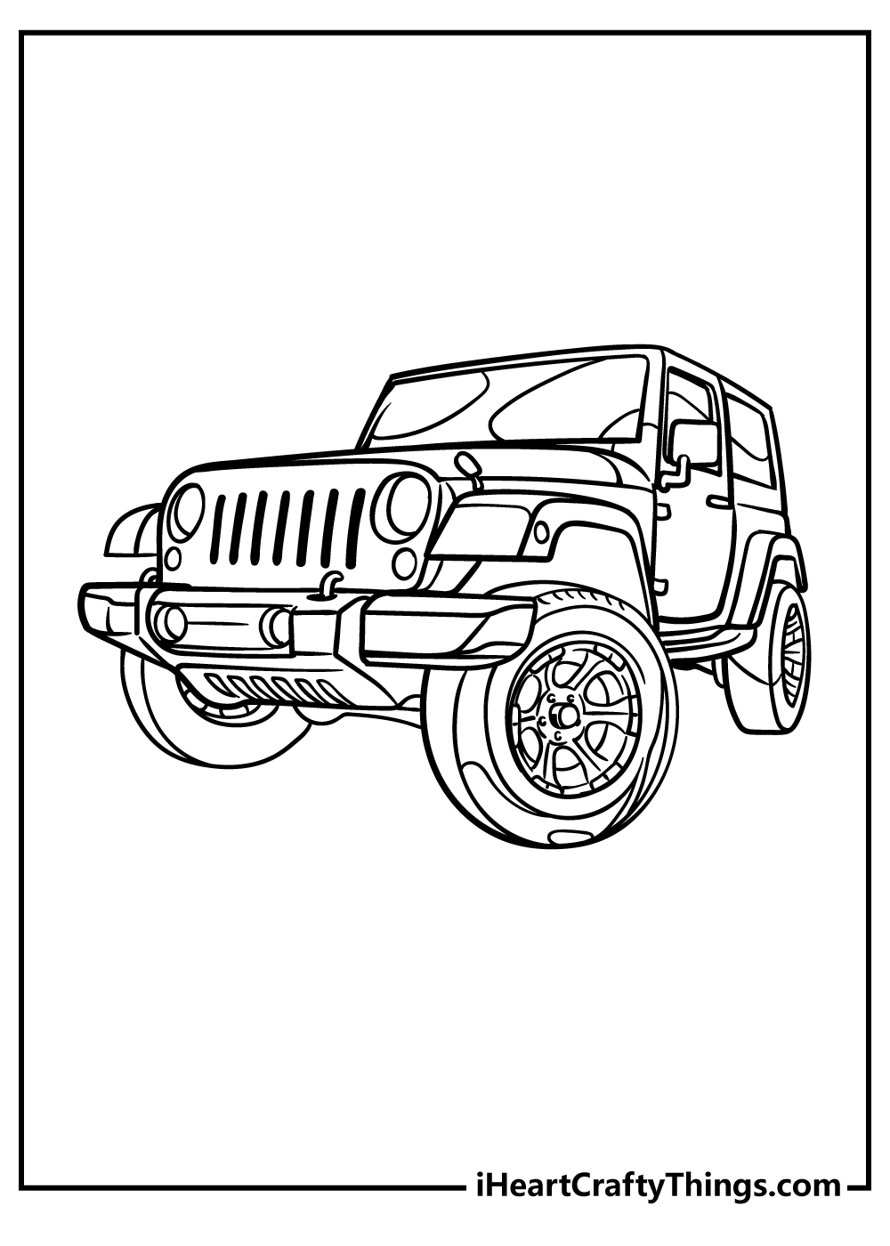 sheep in a jeep coloring pages