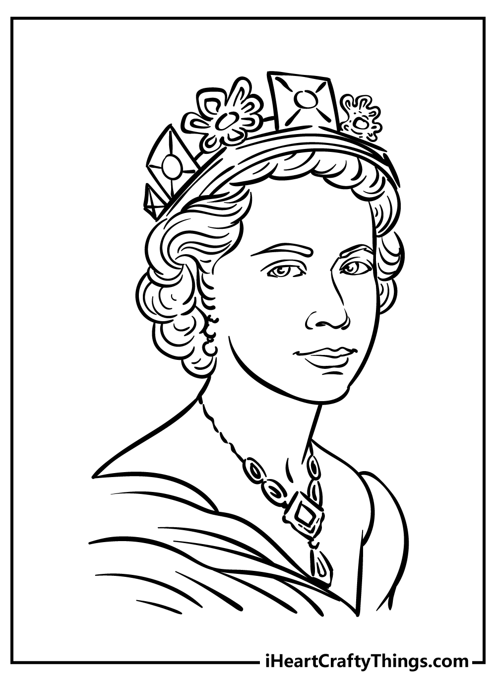Queen Easy Coloring Pages