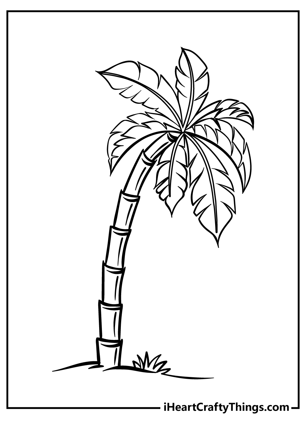 Palm Tree Coloring Pages for adults free printable