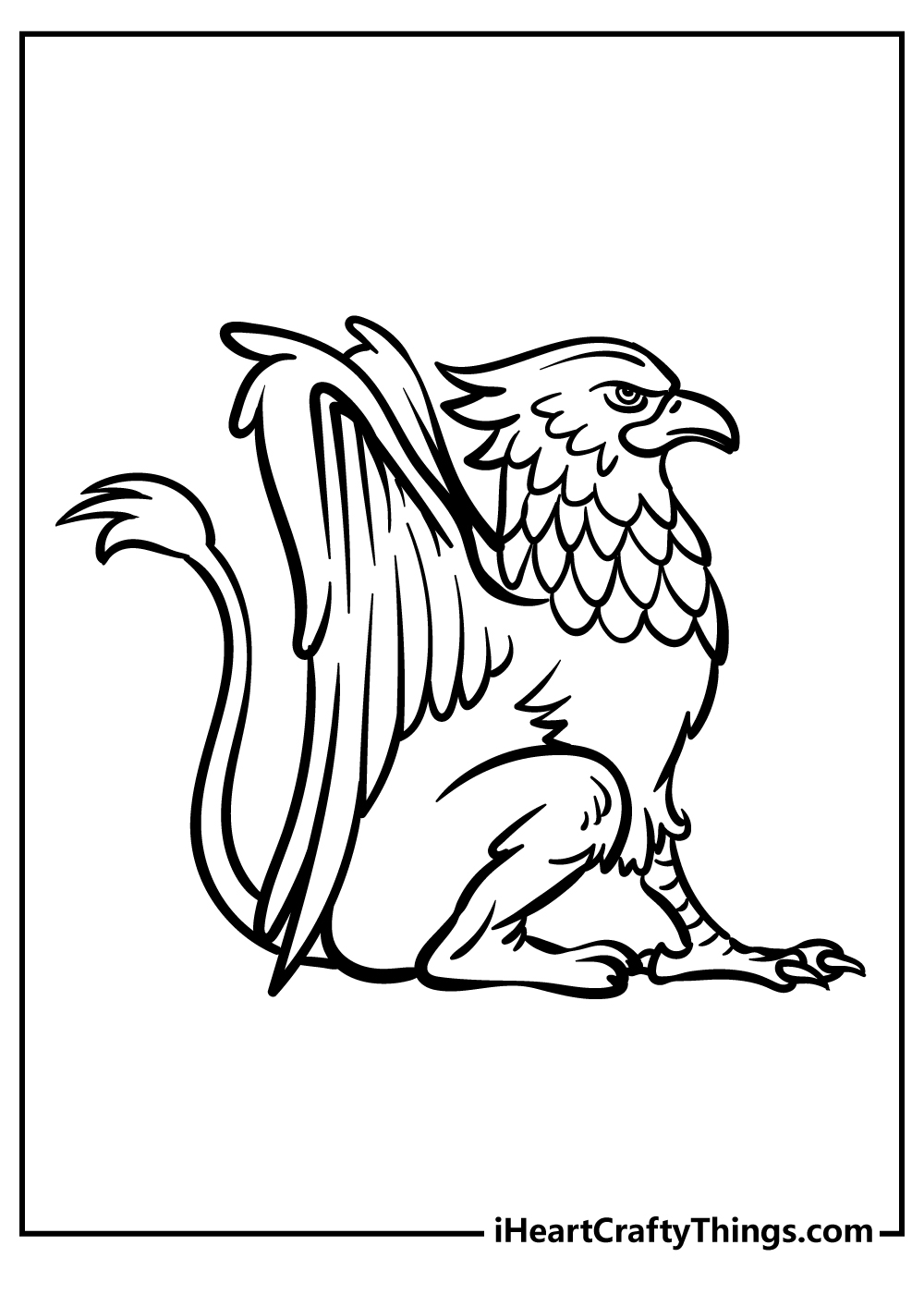 Griffin Coloring Pages for adults free printable