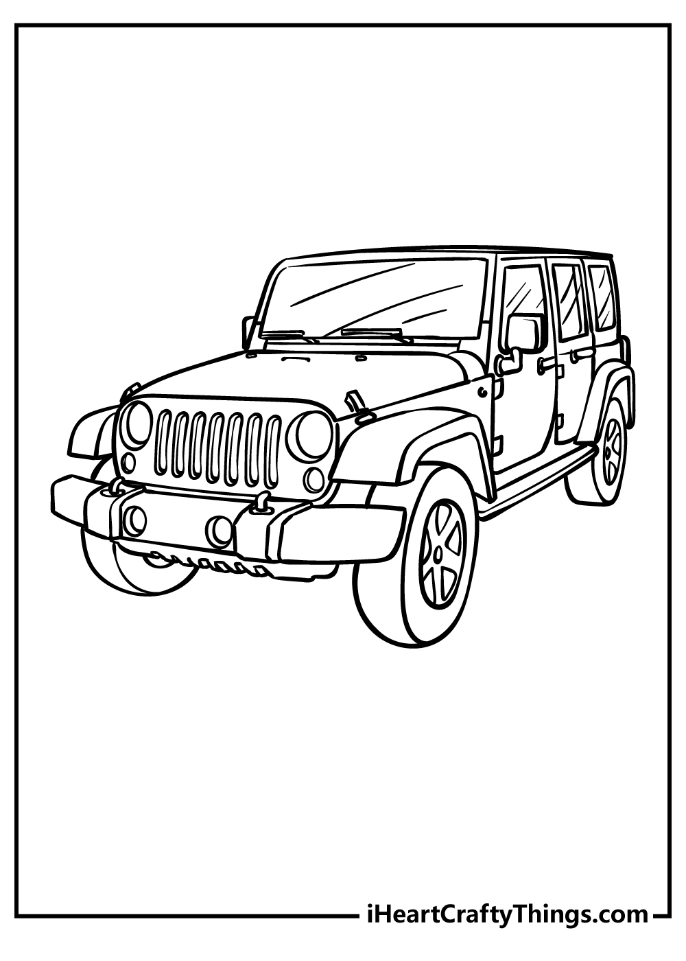 jeep wrangler 4 door sketch