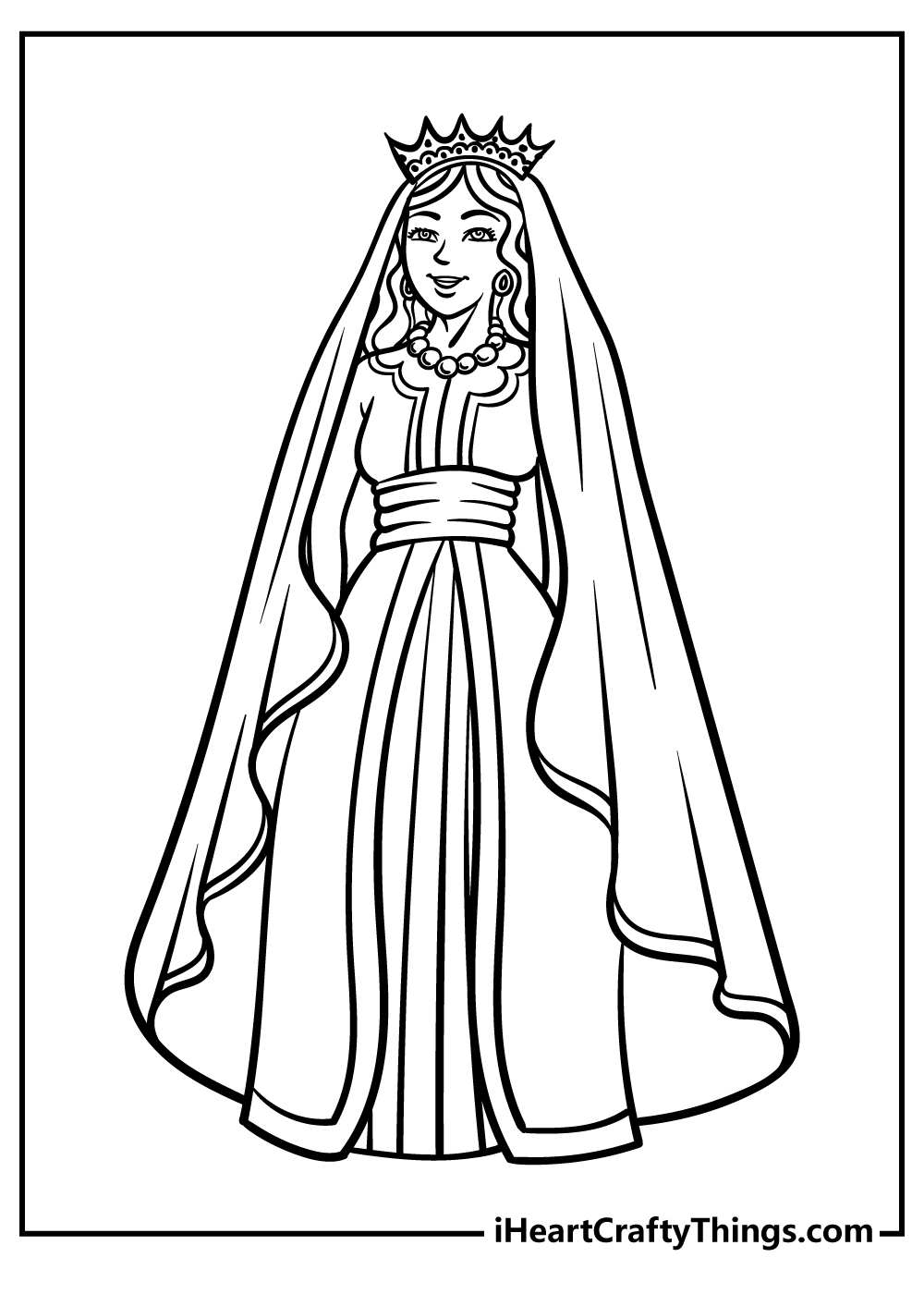 king and queen coloring page