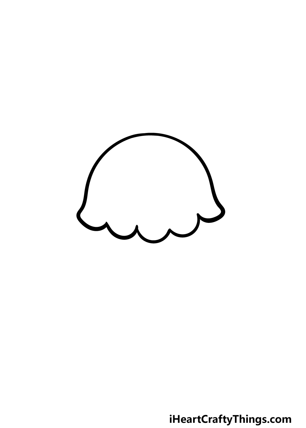 How to Draw A Cartoon Jellyfish step 2