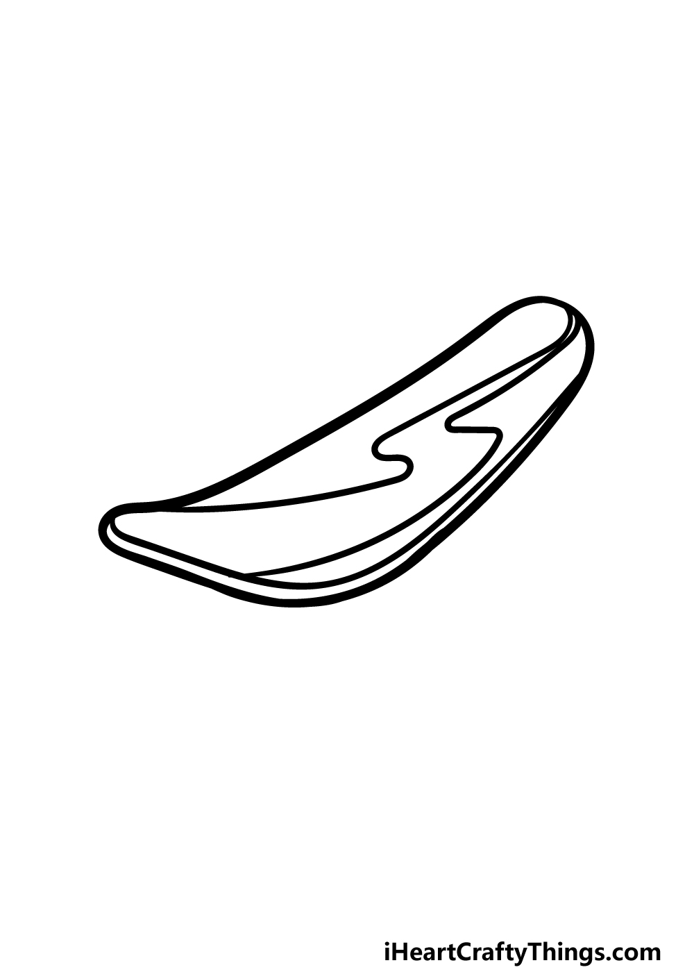 how to draw a cartoon skateboard step 2