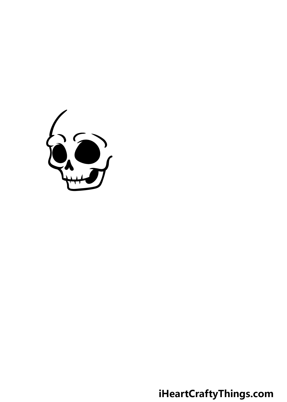 how to draw a cartoon Grim Reaper step 2