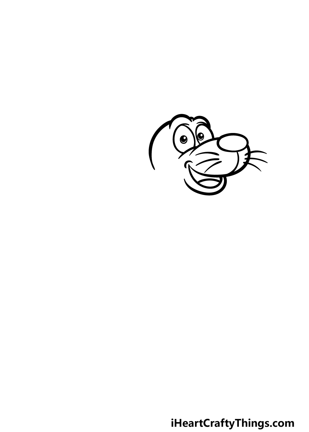 how to draw a cartoon seal step 2