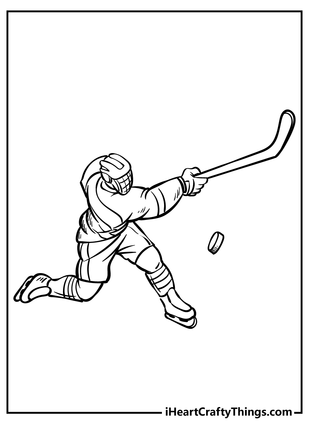 hockey net coloring page