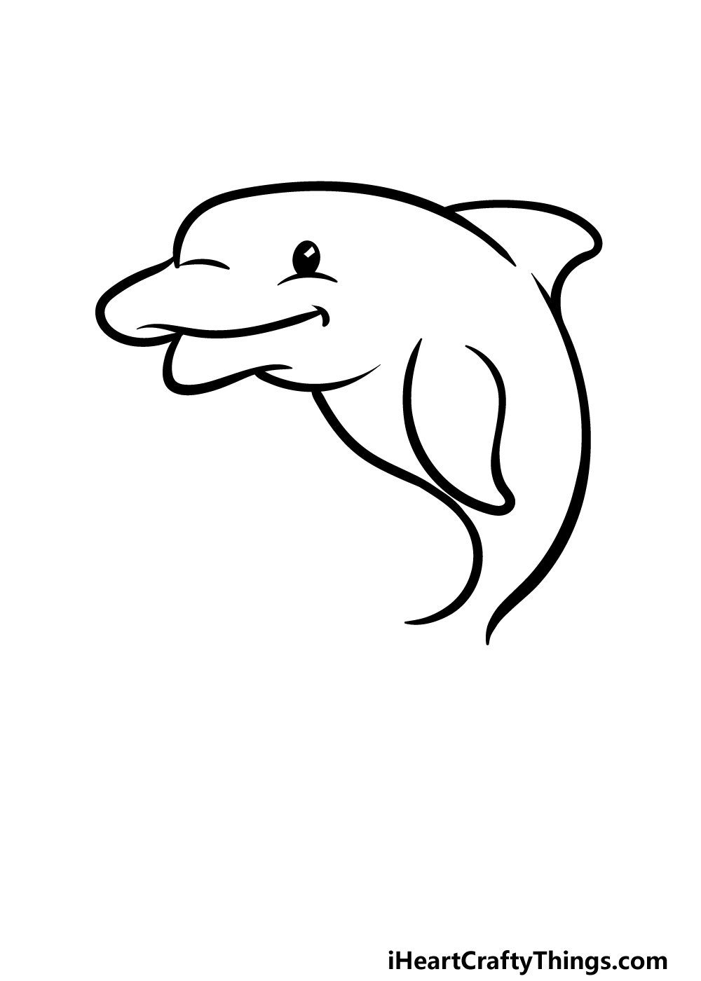 how to draw a cartoon dolphin step 3