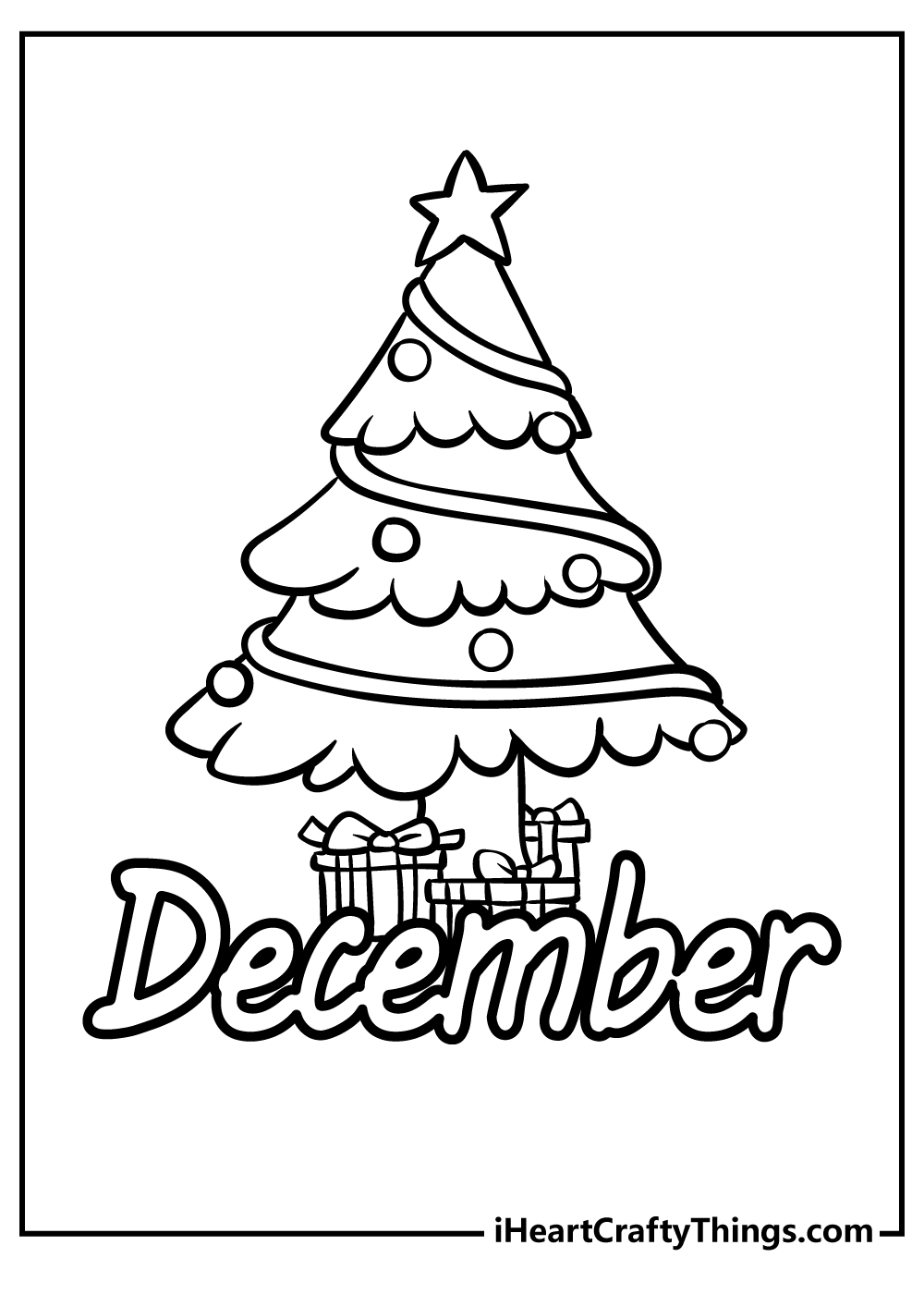 December Coloring Pages for adults free printable