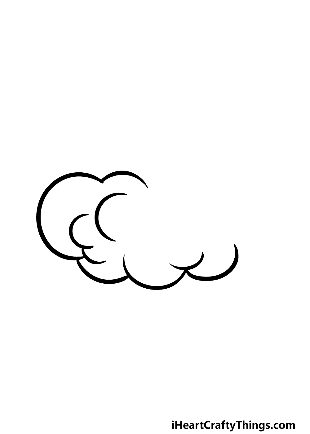 How to Draw A Cartoon cloud step 3
