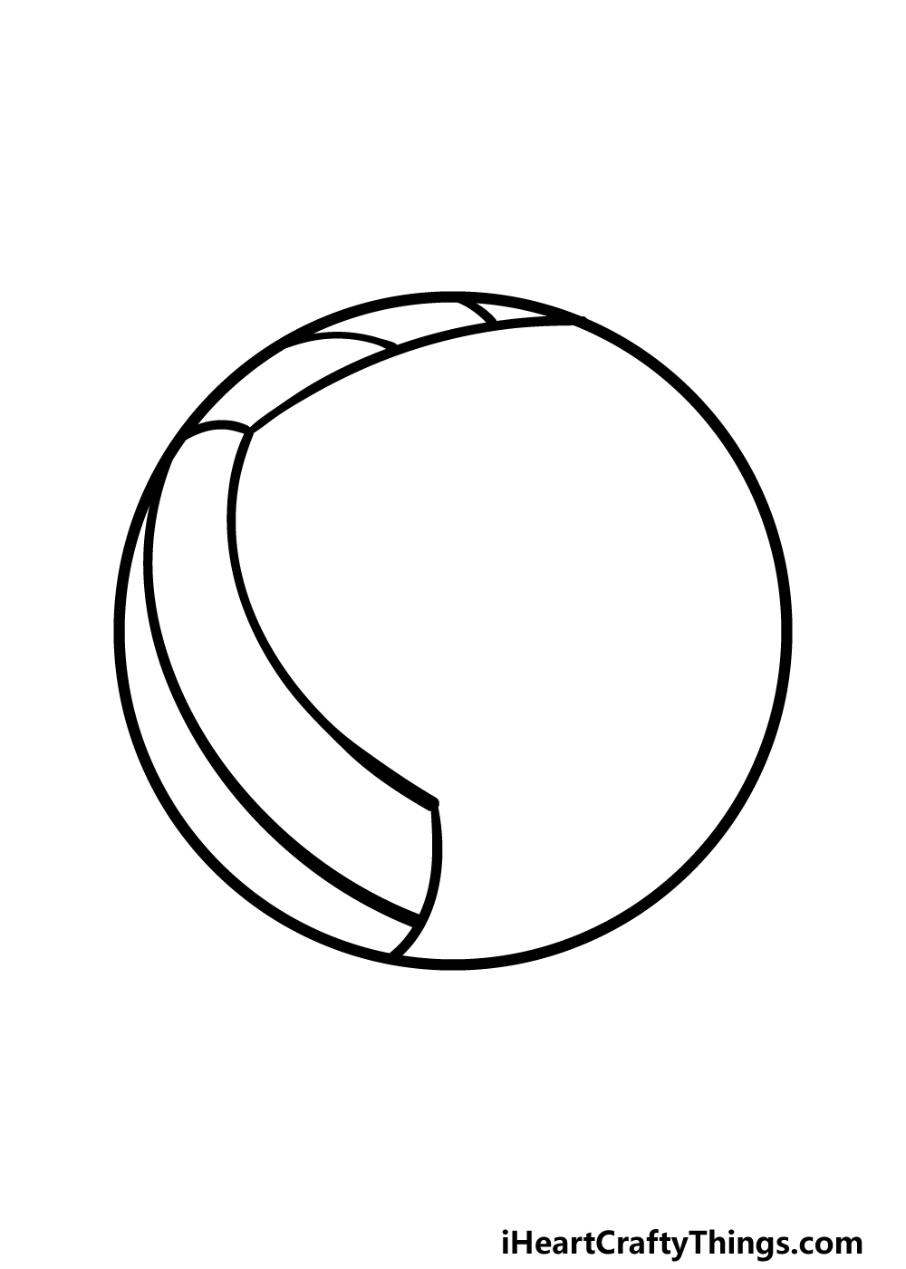 how to draw a cartoon volleyball step 3