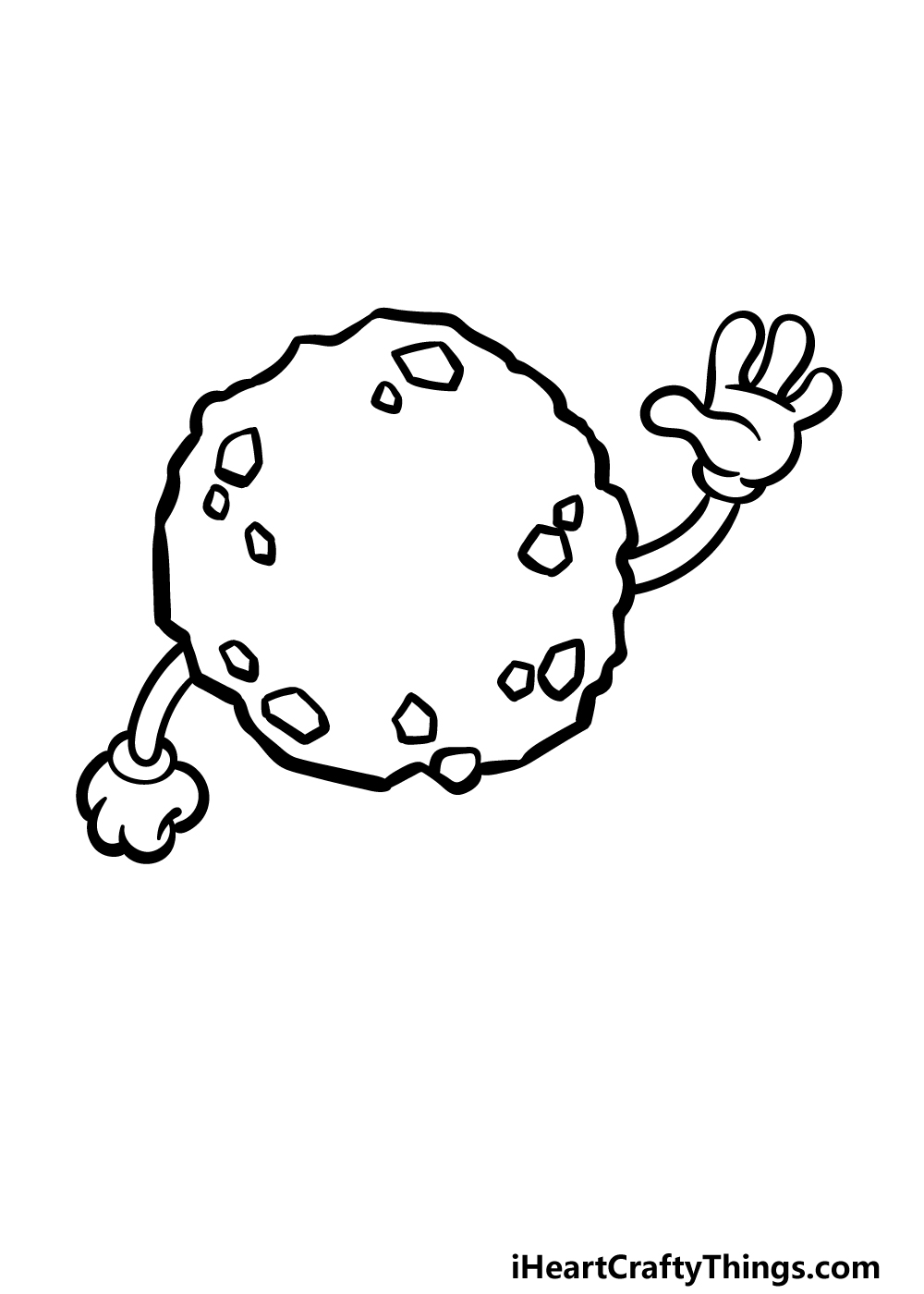 how to draw a cartoon cookie step 3