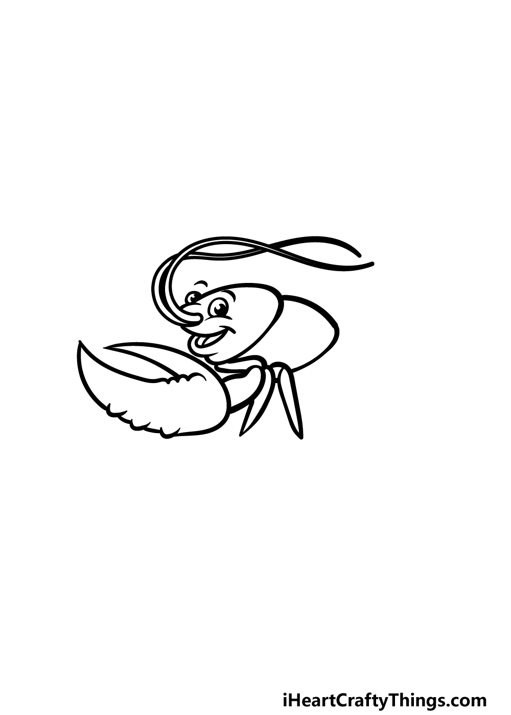 how to draw a cartoon lobster step 3