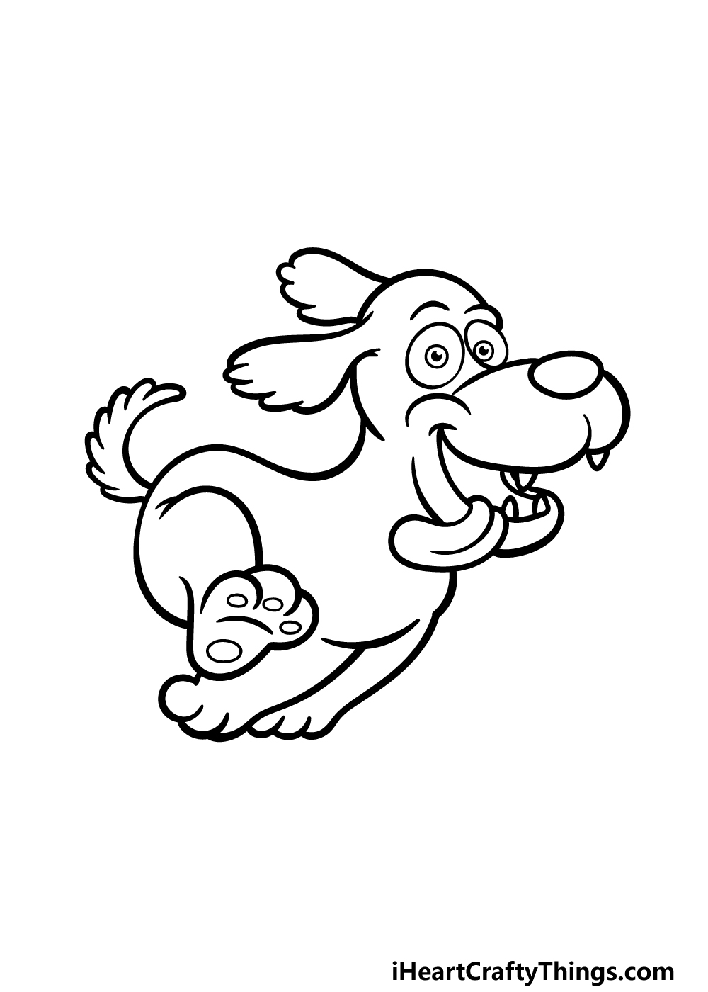 how to draw a cartoon dog step 3