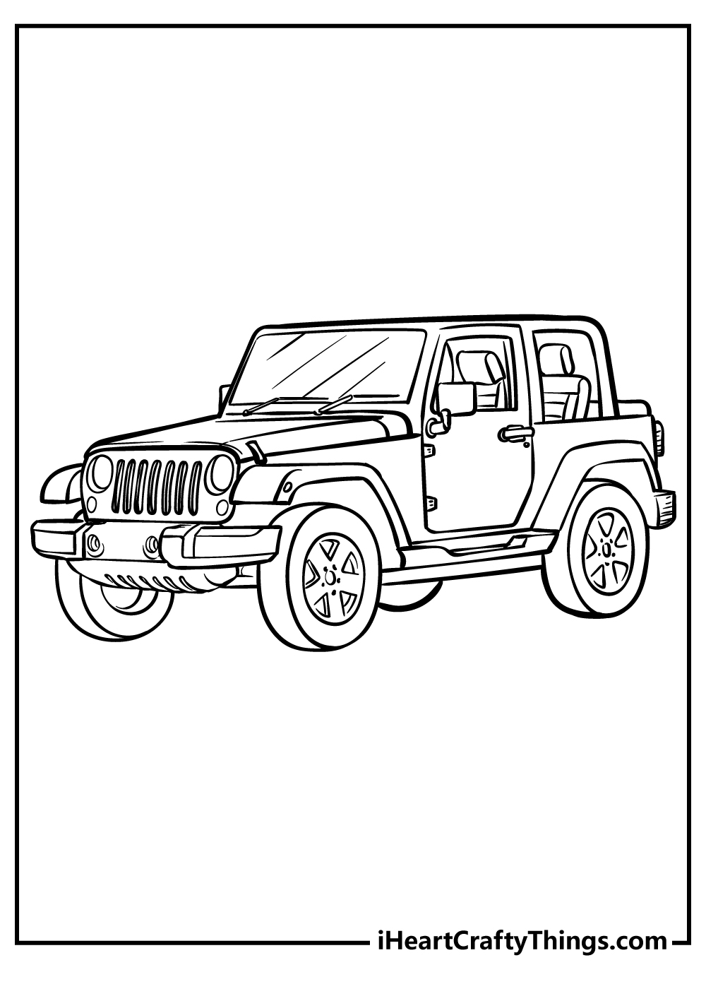 sheep in a jeep coloring pages