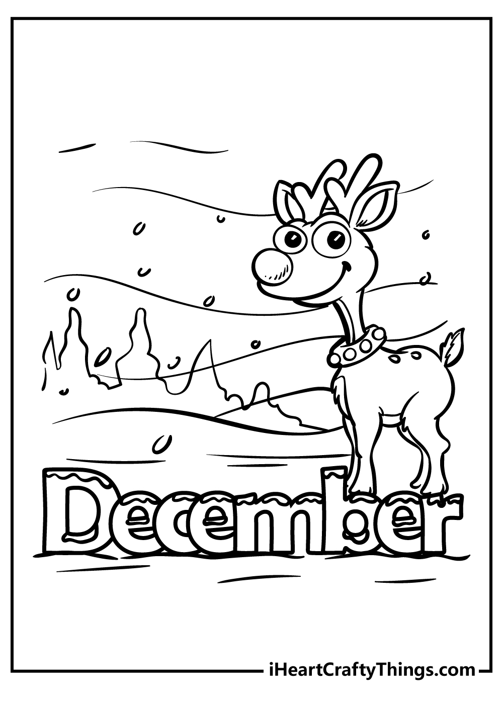 December Coloring Pages: 4 Free Printable Coloring Sheets - Cute