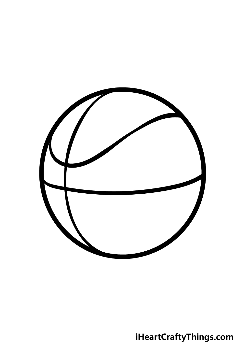 how to draw a cartoon basketball step 4