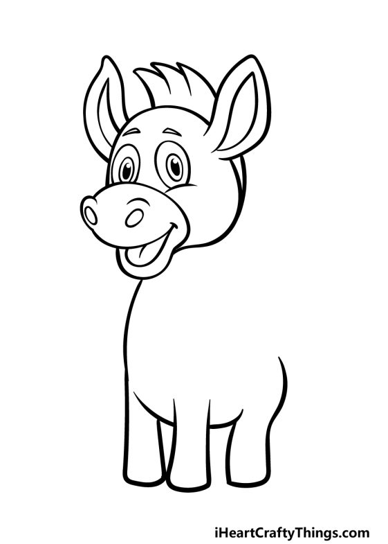 Cartoon Zebra Drawing - How To Draw A Cartoon Zebra Step By Step!