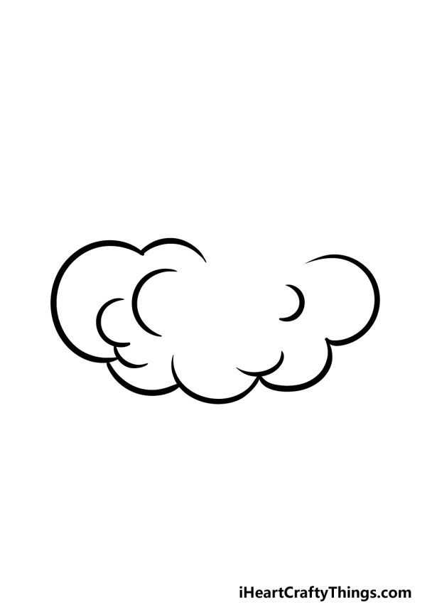 Cartoon Cloud Drawing - How To Draw A Cartoon Cloud Step By Step!