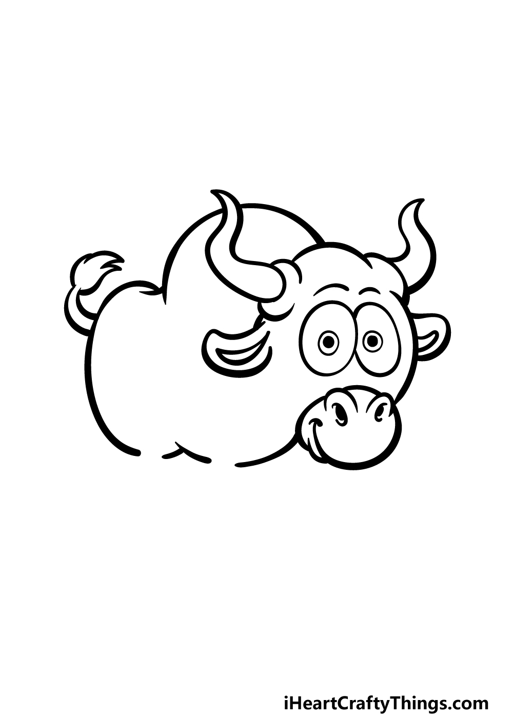 how to draw a cartoon bull step 4