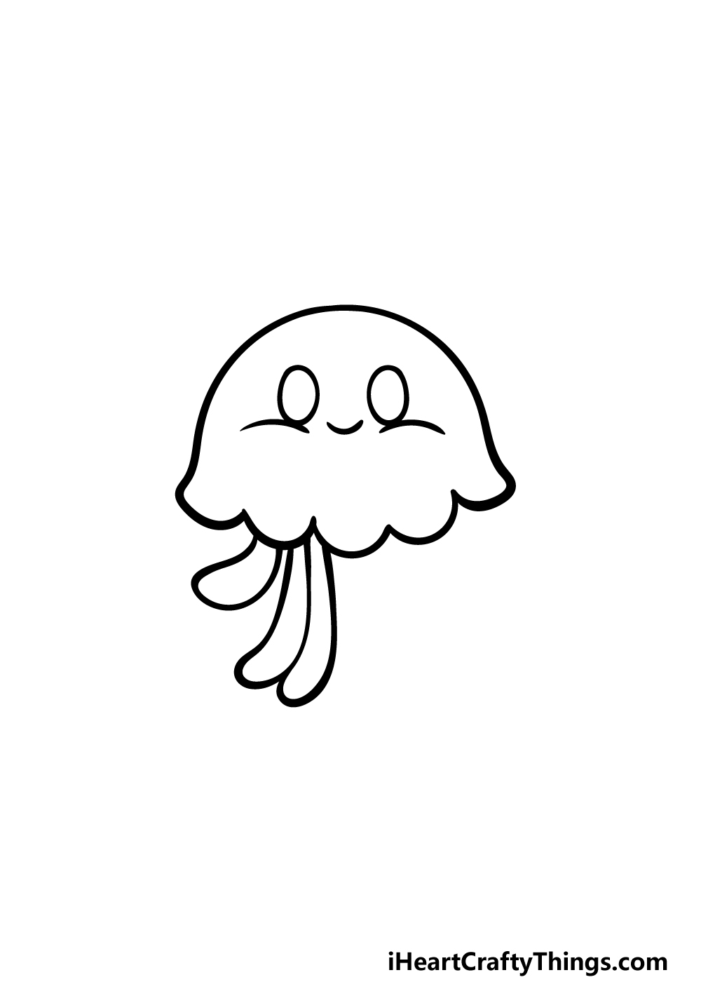 How to Draw A Cartoon Jellyfish step 4