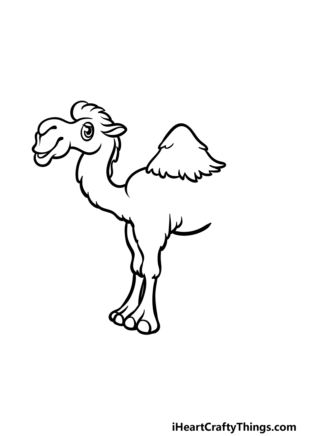 how to draw a cartoon camel step 4