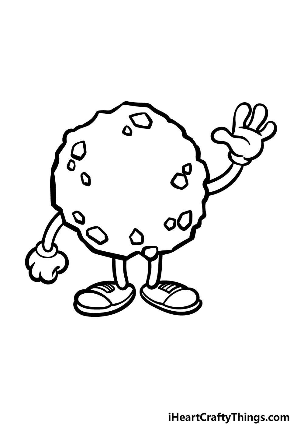 how to draw a cartoon cookie step 4