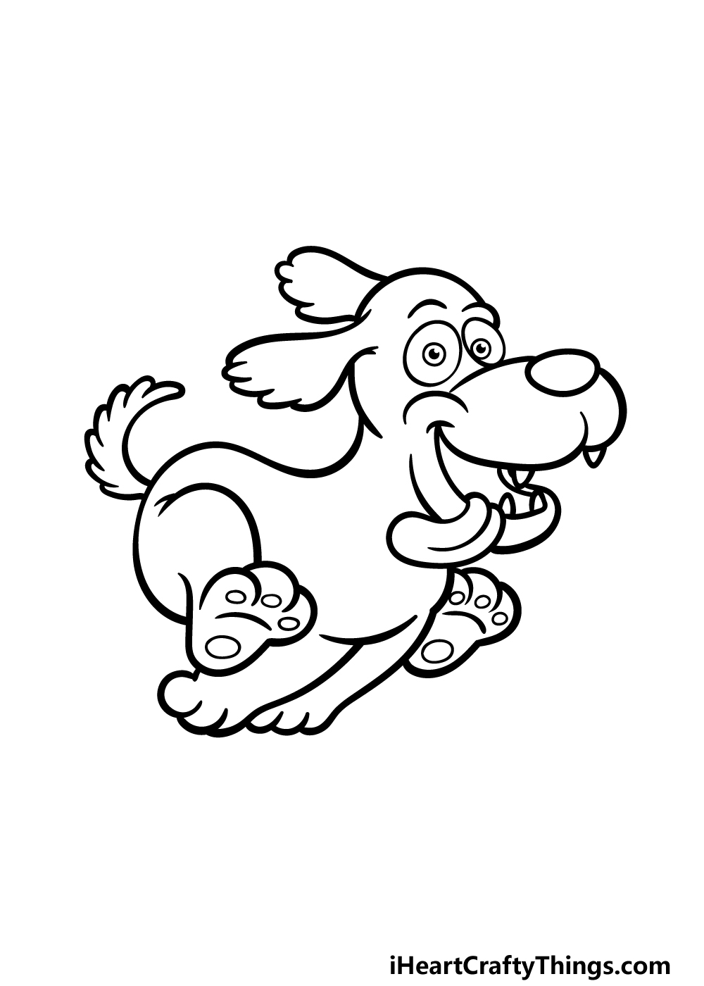 how to draw a cartoon dog step 4