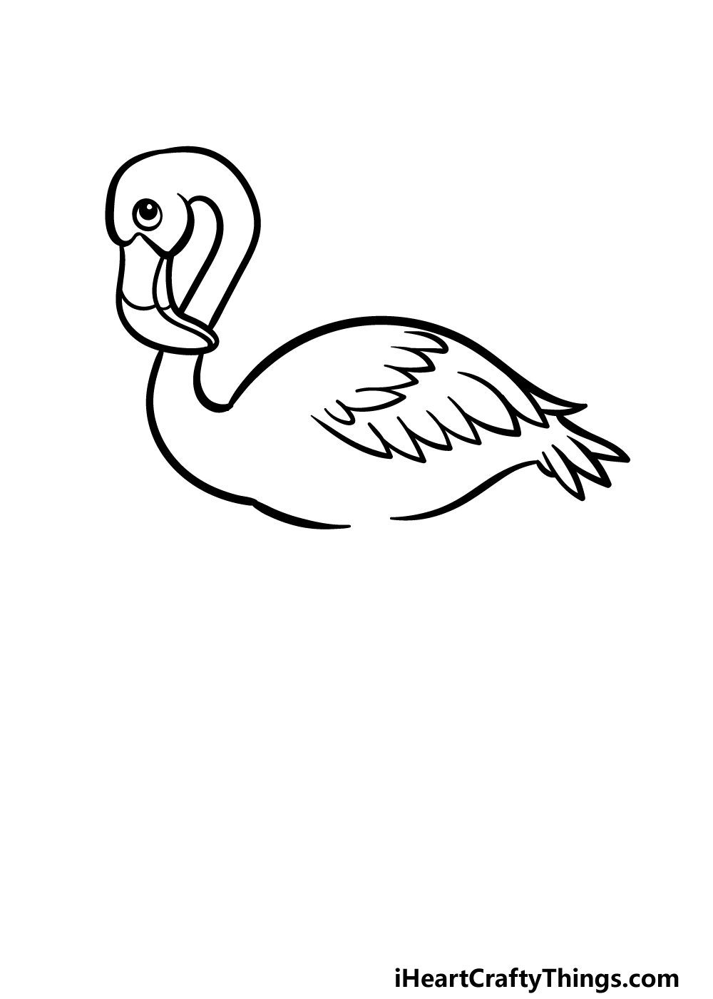 how to draw a cartoon flamingo step 5