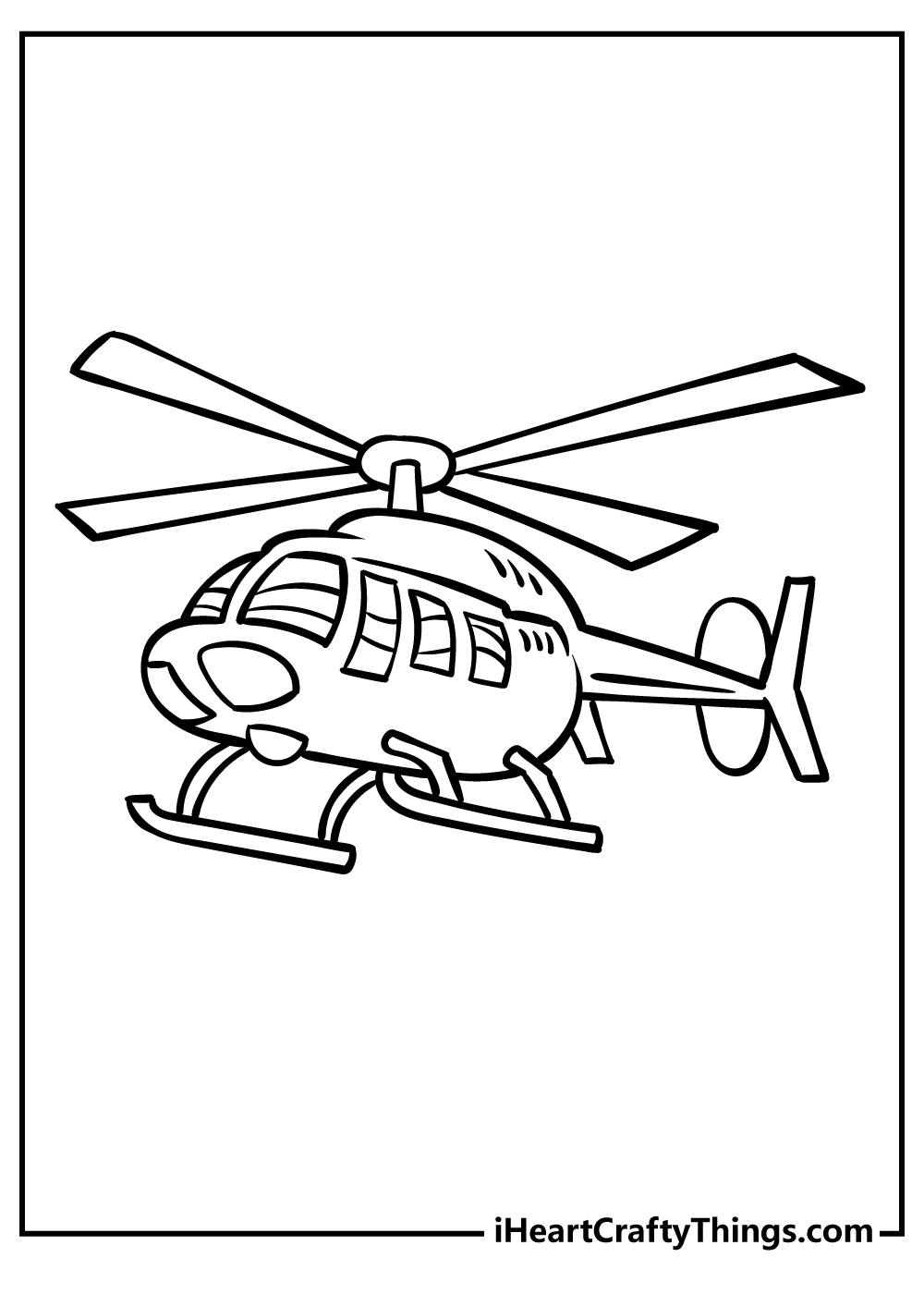 Helicopter Coloring Book free printable