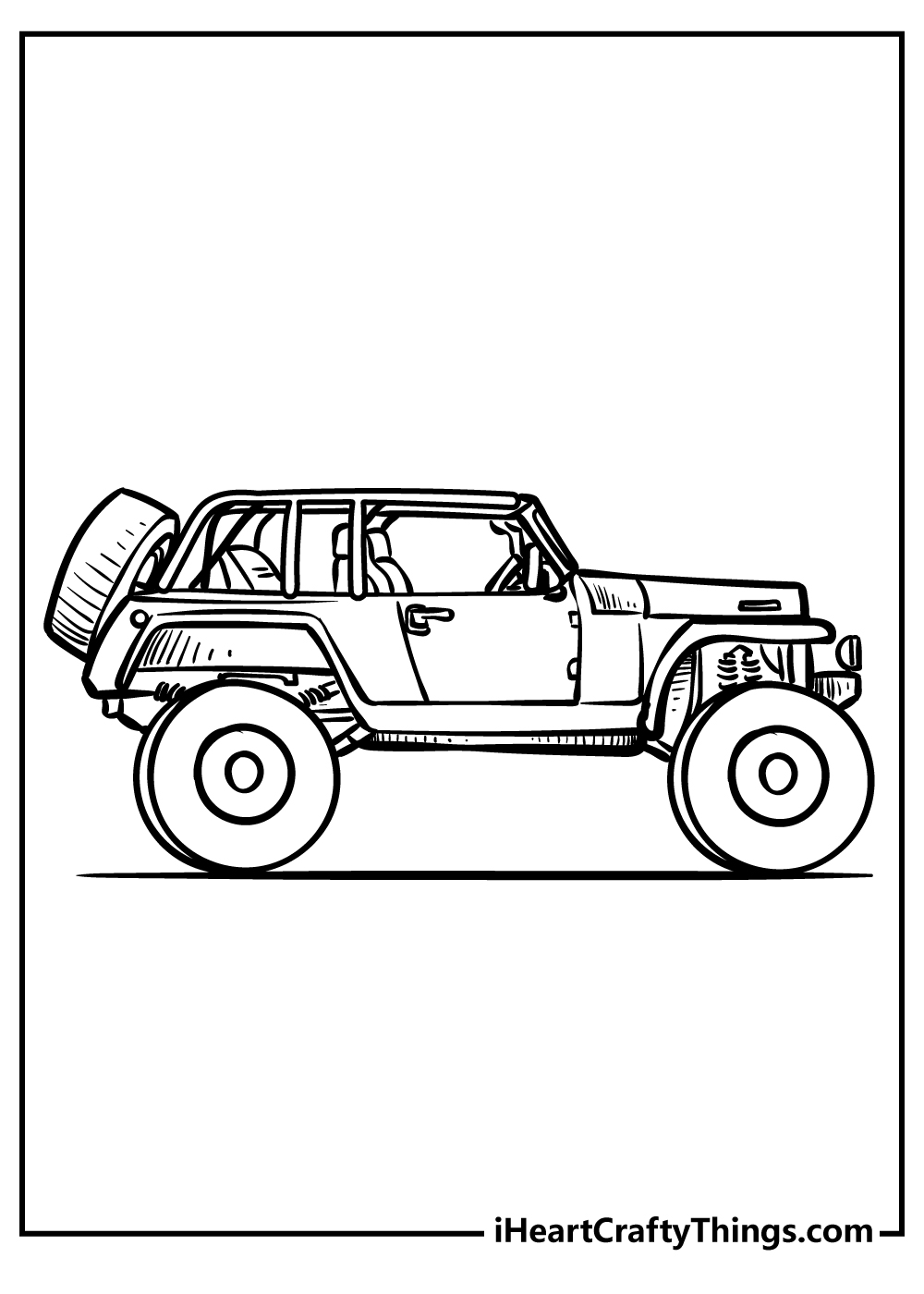 sheep in a jeep coloring pages