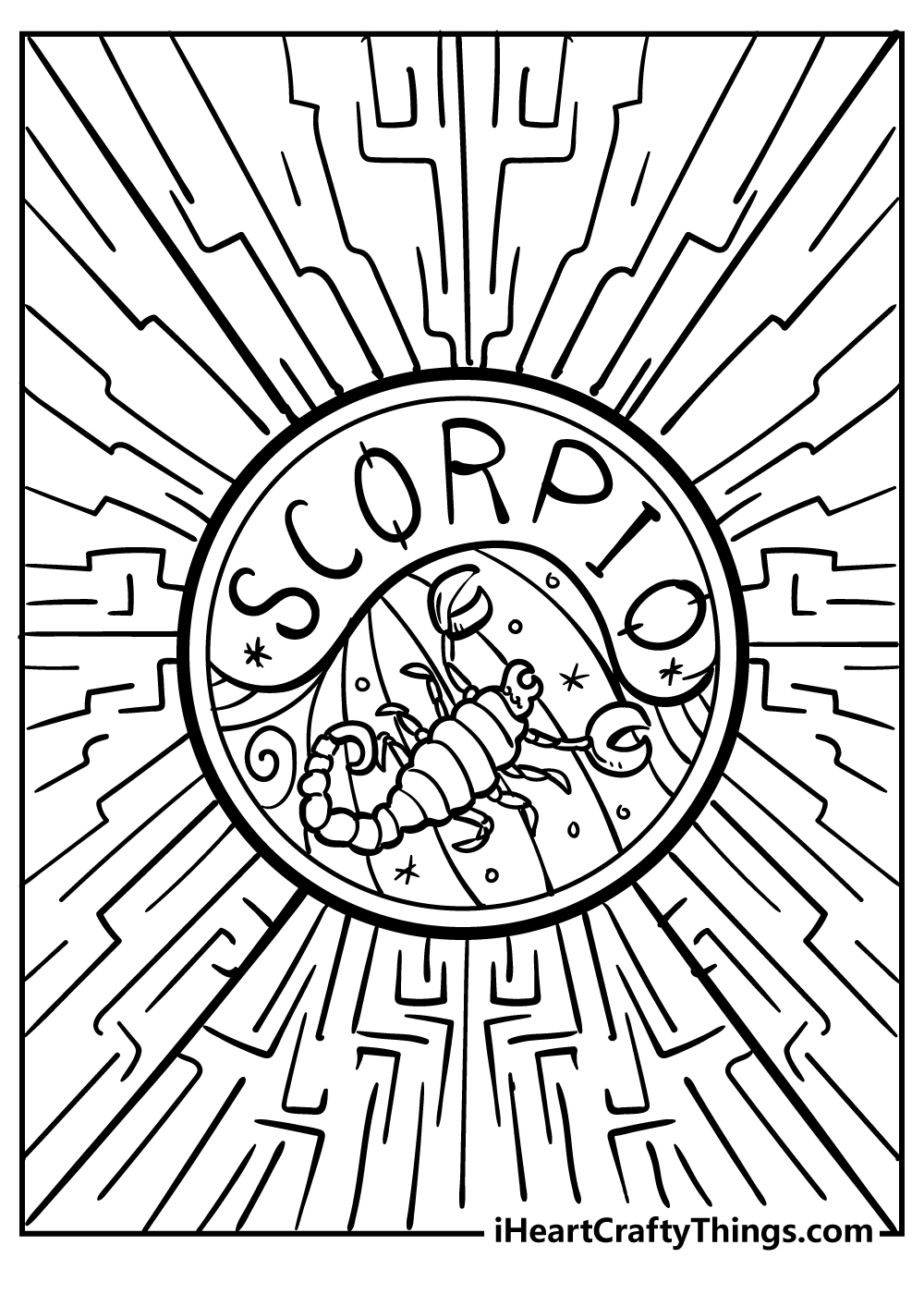 Zodiac Sign Coloring Book for kids free printable
