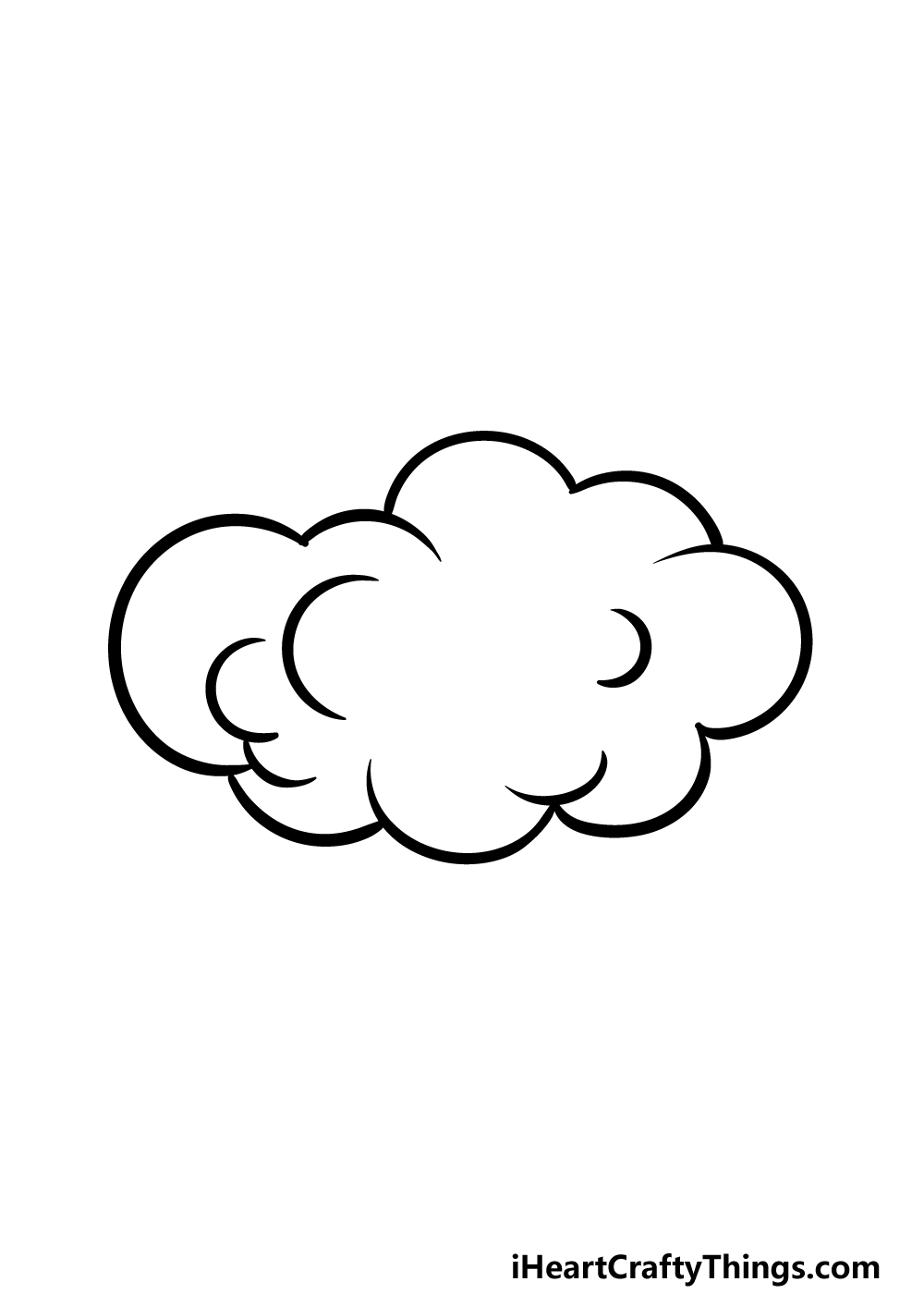 Cartoon Cloud Drawing - How To Draw A Cartoon Cloud Step By Step!