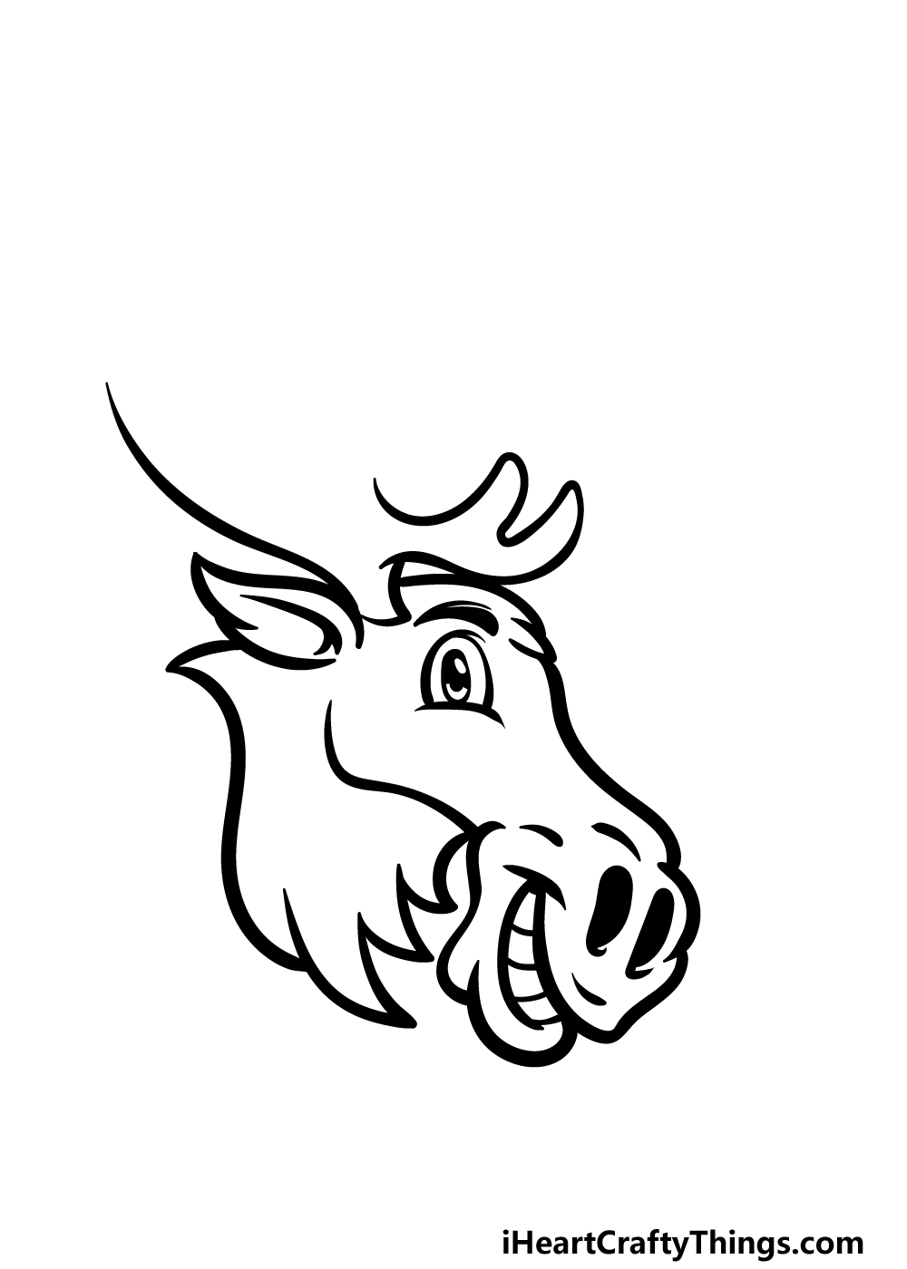 how to draw a cartoon moose step 5