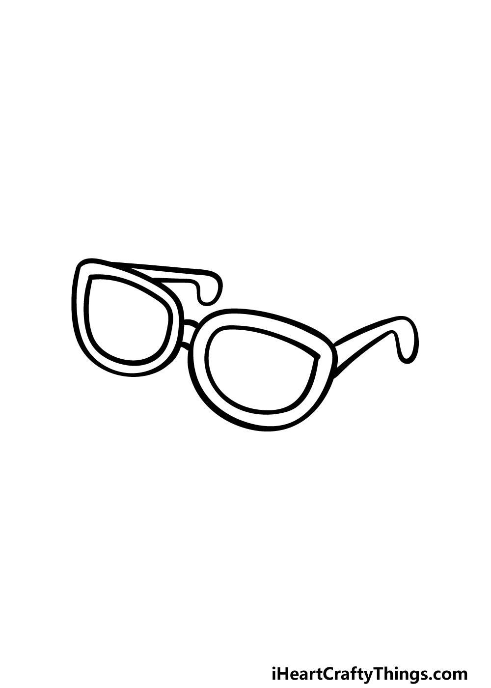how to draw cartoon sunglasses step 5