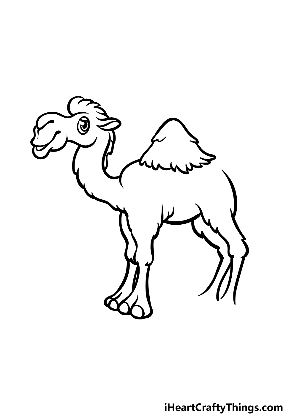 how to draw a cartoon camel step 5