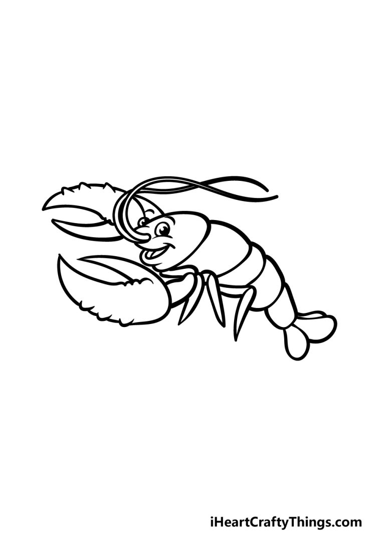 Cartoon Lobster Drawing How To Draw A Cartoon Lobster Step By Step