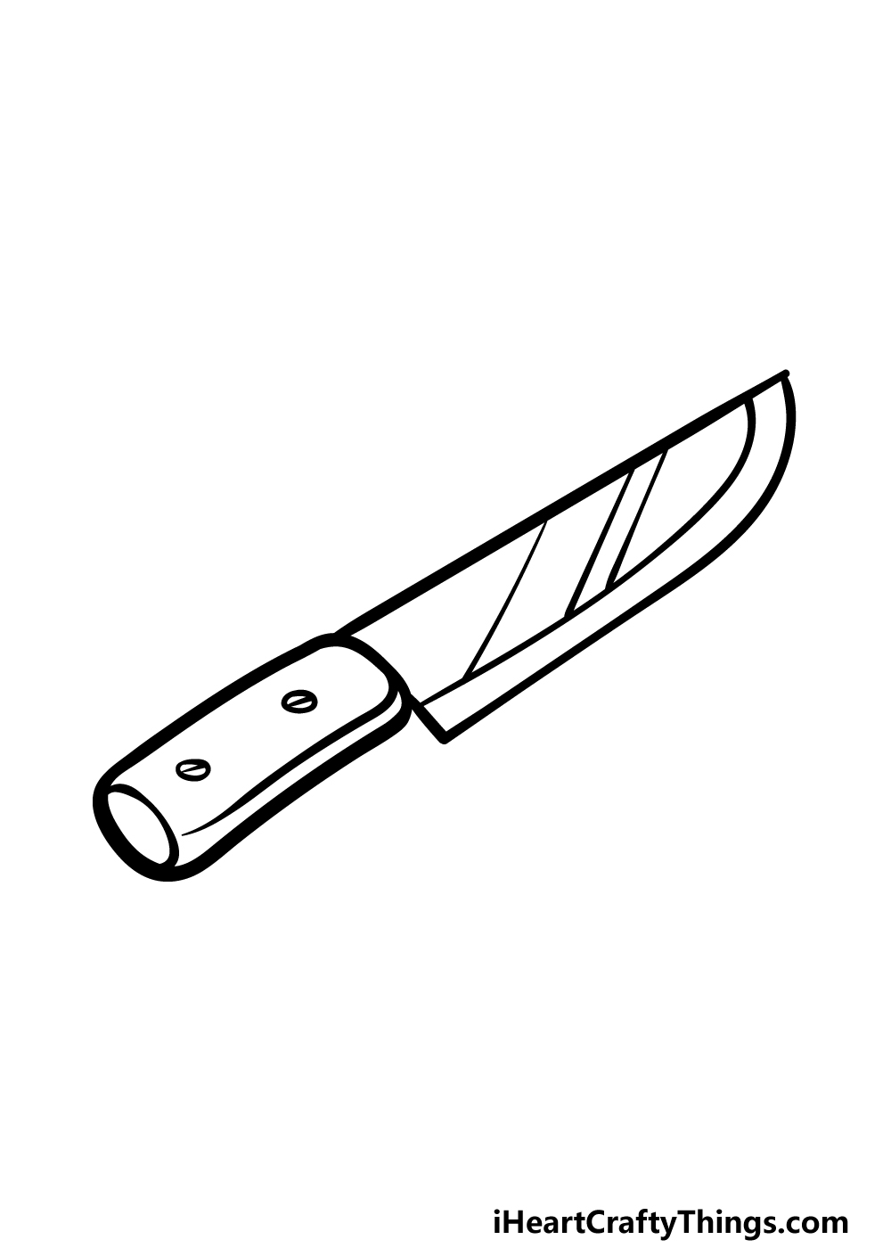 how to draw a cartoon knife step 5