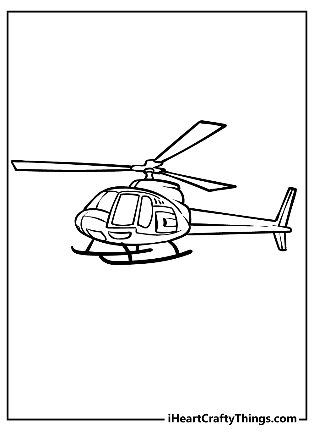 Helicopter Coloring Book for kids free printable