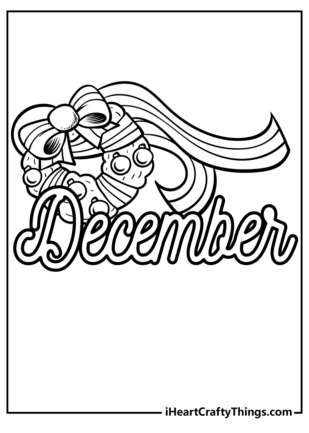 December Coloring Book free printable